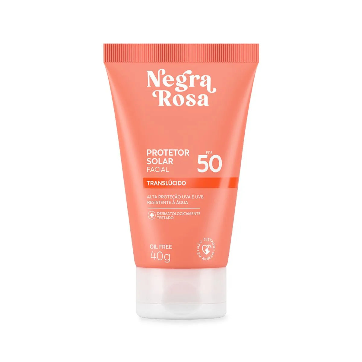 Protetor solar facial FPS50 translúcido Negra Rosa - 40g