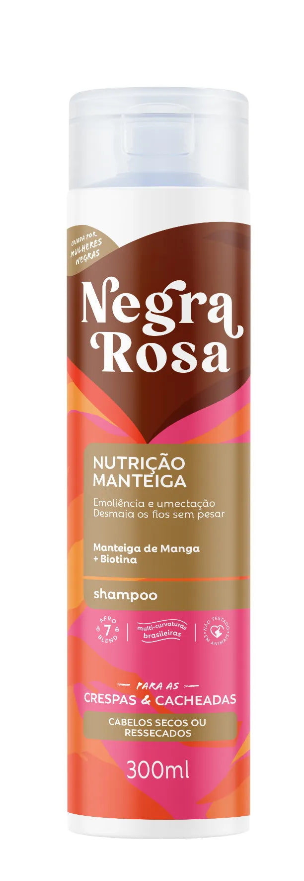 Shampoo nutrição manteiga Negra Rosa - 300ml