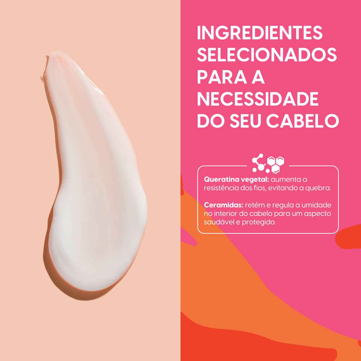 Creme de pentear cabelos com Química Negra Rosa - 500ml