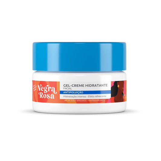 Gel creme hidratante facial Negra Rosa antipoluição- 100g
