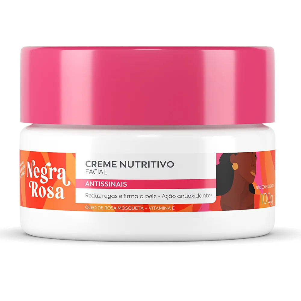 Creme nutritivo facial Negra Rosa Antissinais - 100g
