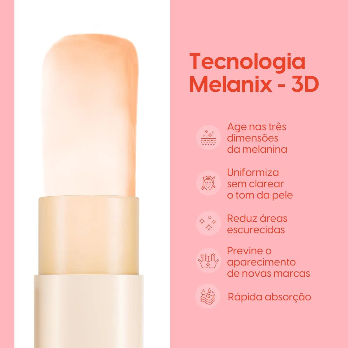 Bastão uniformizador multiuso antimarcas Negra Rosa - 12g