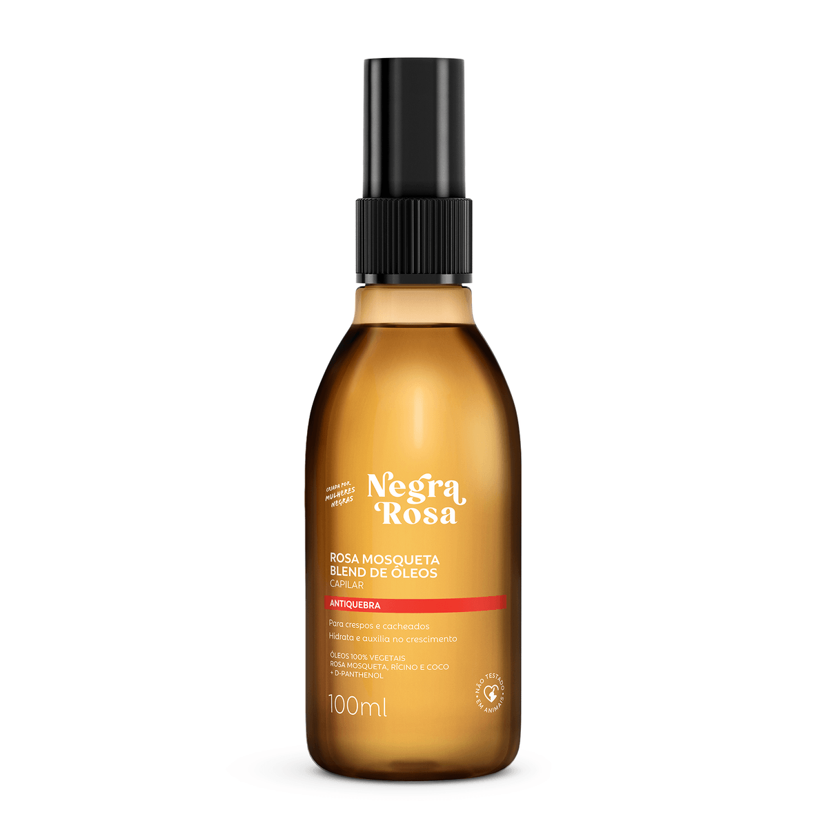 Blend de óleos anti queda capilar Rosa Mosqueta Negra Rosa - 100ml
