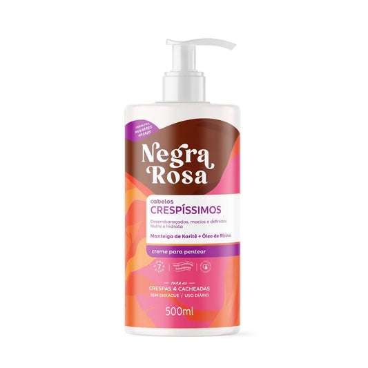 Creme de pentear cabelos crespíssimos Negra Rosa - 500ml