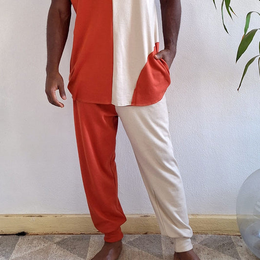 Calça malhão bicolor
